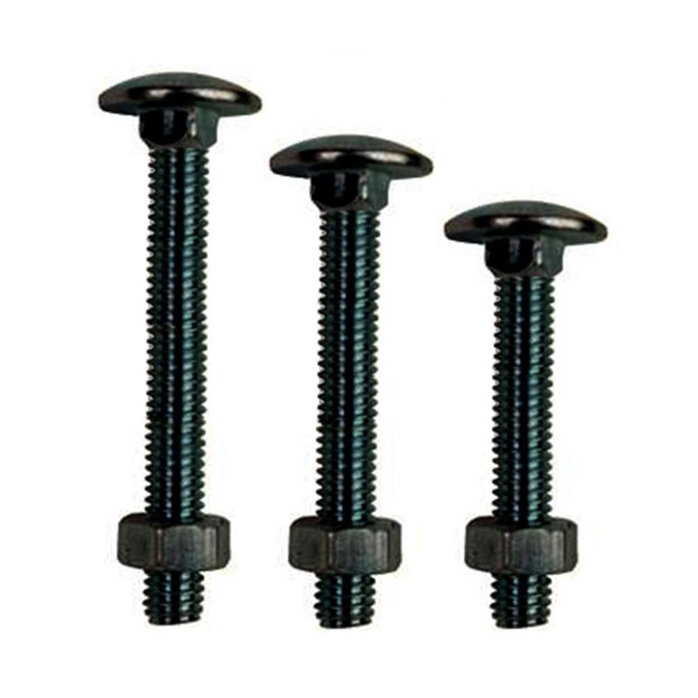 Slotbout zwart verzinkt met moer M8x70mm