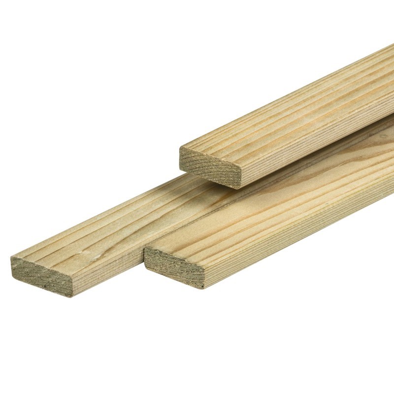 2,1x4,8x510 cm groen geïmpr. Vuren lat geegaliseerd FSC Mix 70%