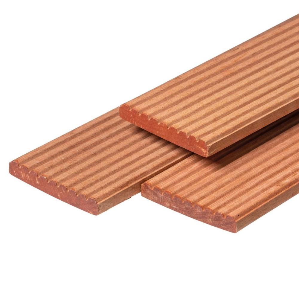 2,5x14,5x395 cm Bankirai vlonderplank Yellow Balau 2,5 cm, 14,5 cm, 430 cm