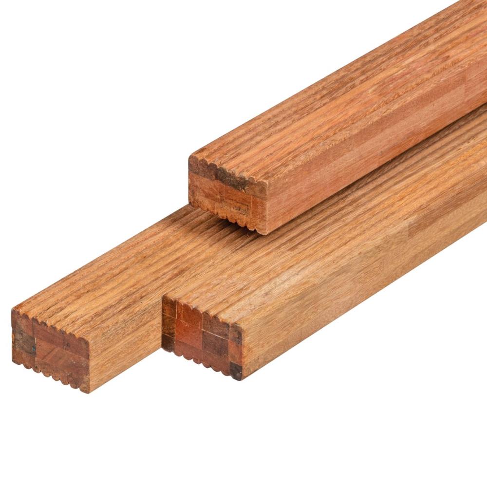 4,5x6,5x500 cm Bankirai regel met ribbel
