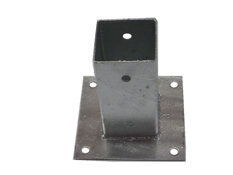 Paalhouder plaat 7,1x7,1x15 cm verzinkt