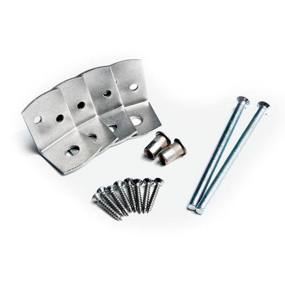 Betonpaal bevestigingsset RVS (4 stuks) voor 10x10 cm palen t.b.v. betonschutting