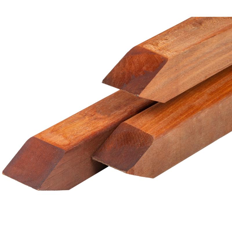 8,5x8,5x275 cm Azobé paal geschaafd met punt