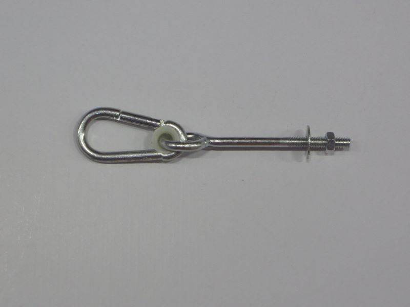 Schommelhaak M10x23 cm met karabijnhaak verzinkt 