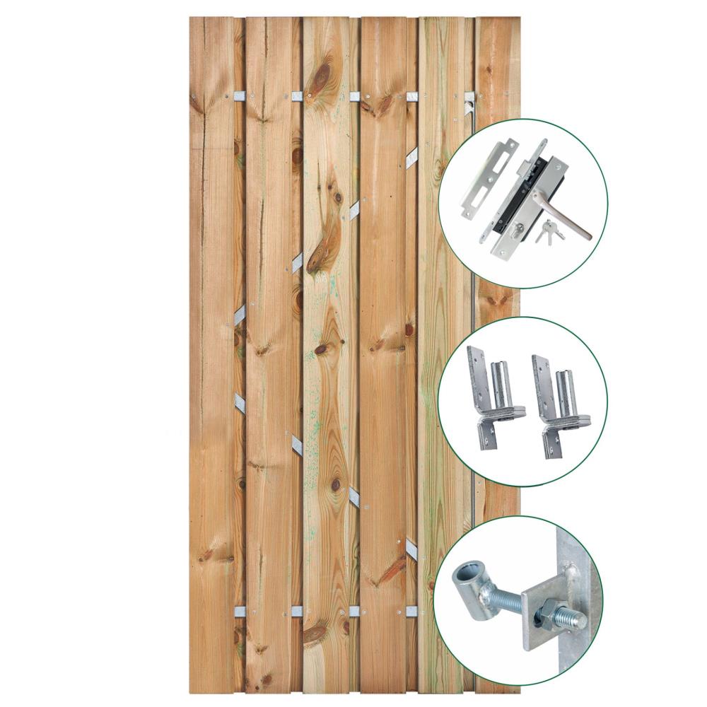 Tuindeur Privacy compleet Grenen 100 cm