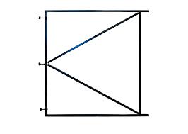 Poortframe 120x155 cm (3) zwart gepoedercoat