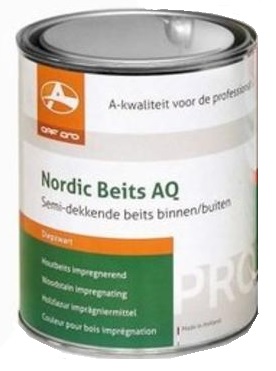 Loodzwart 0,75 liter beits Nordic