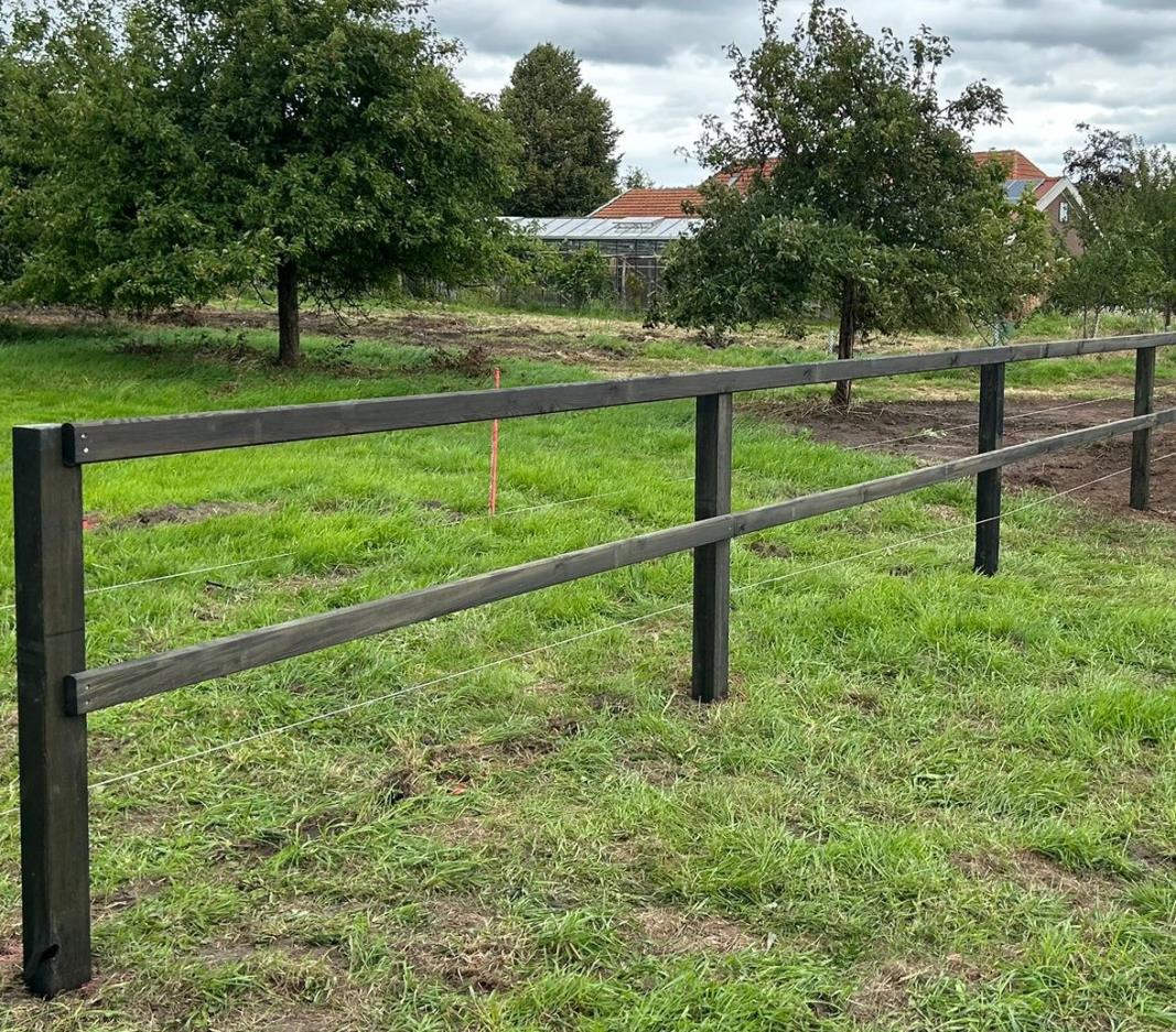 10,0x10,0x200 cm groen + Red Timber geïmpr. Grenen paal ruw zwart gedompeld 70% PEFC 10,0 cm, 250 cm, 10,0 cm, 70% PEFC