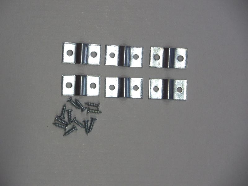 Tralie beslag voor 5 mm (6) 2x3,6 cm verzinkt