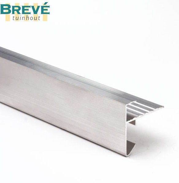 Daktrim 45x45 mm L250 cm + koppelplaat Brute (aluminium)