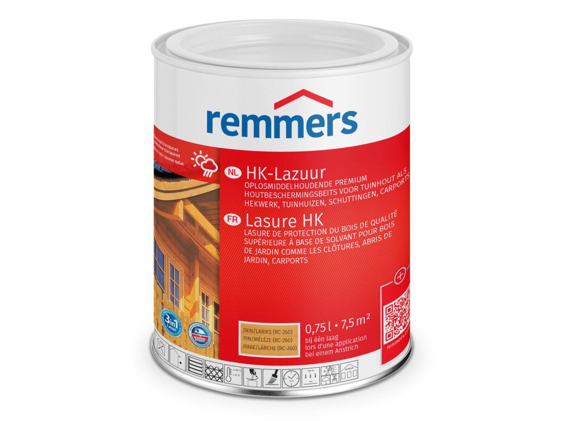 Pine 2,5 liter HK-Lazuur Remmers 0,75 liter