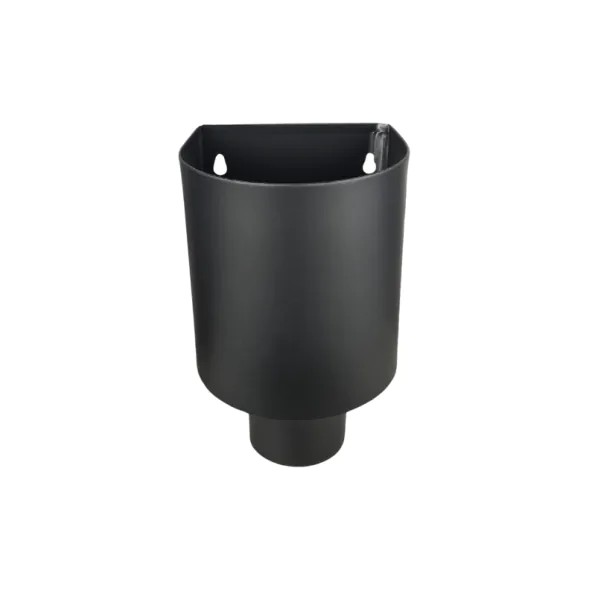 Zinken vergaarbak mini zwart antraciet 80mm