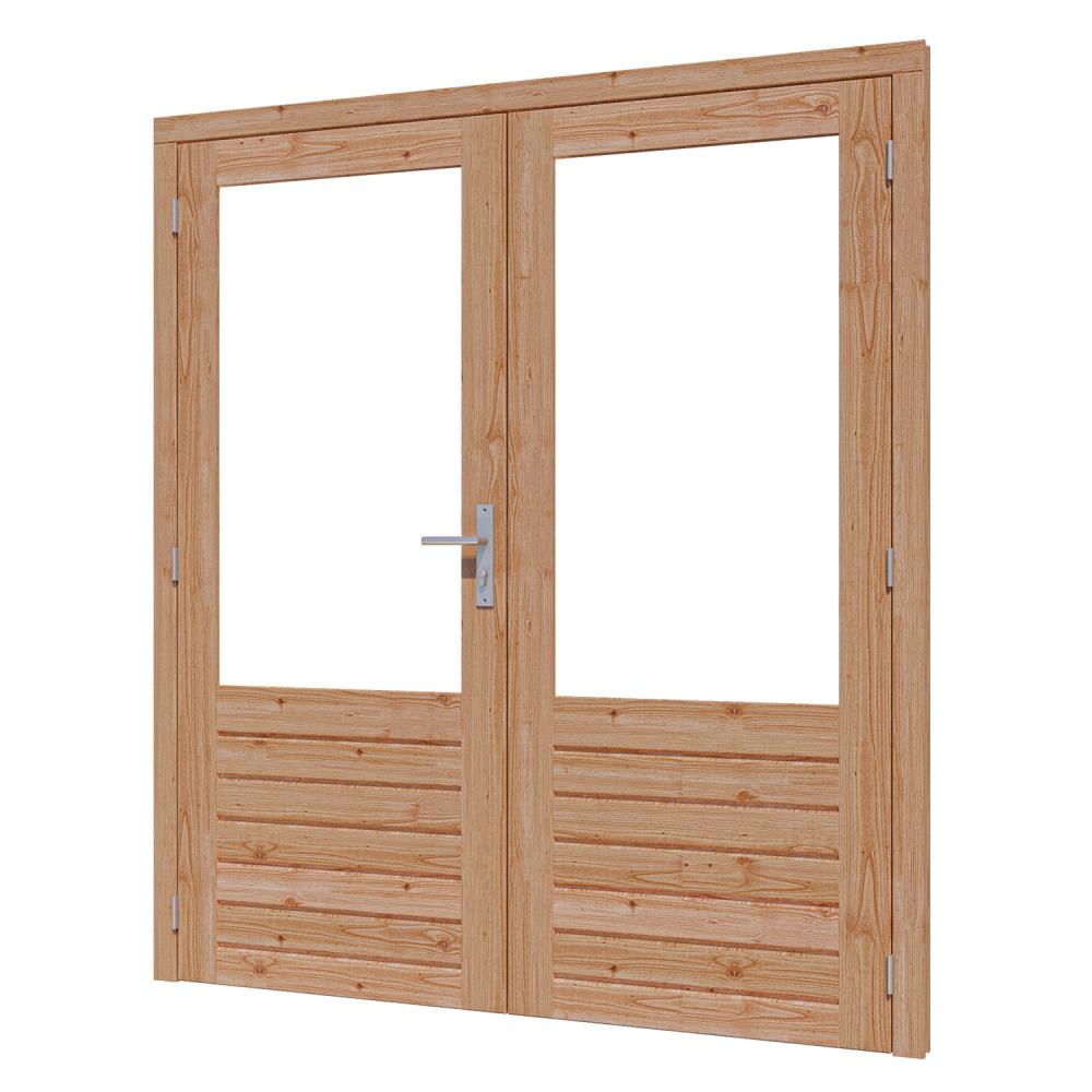 DG-Stapeldorpeldeur dubbel 2x830x1942mm + kozijn 1796x2013mm bw 689mm onbeh.