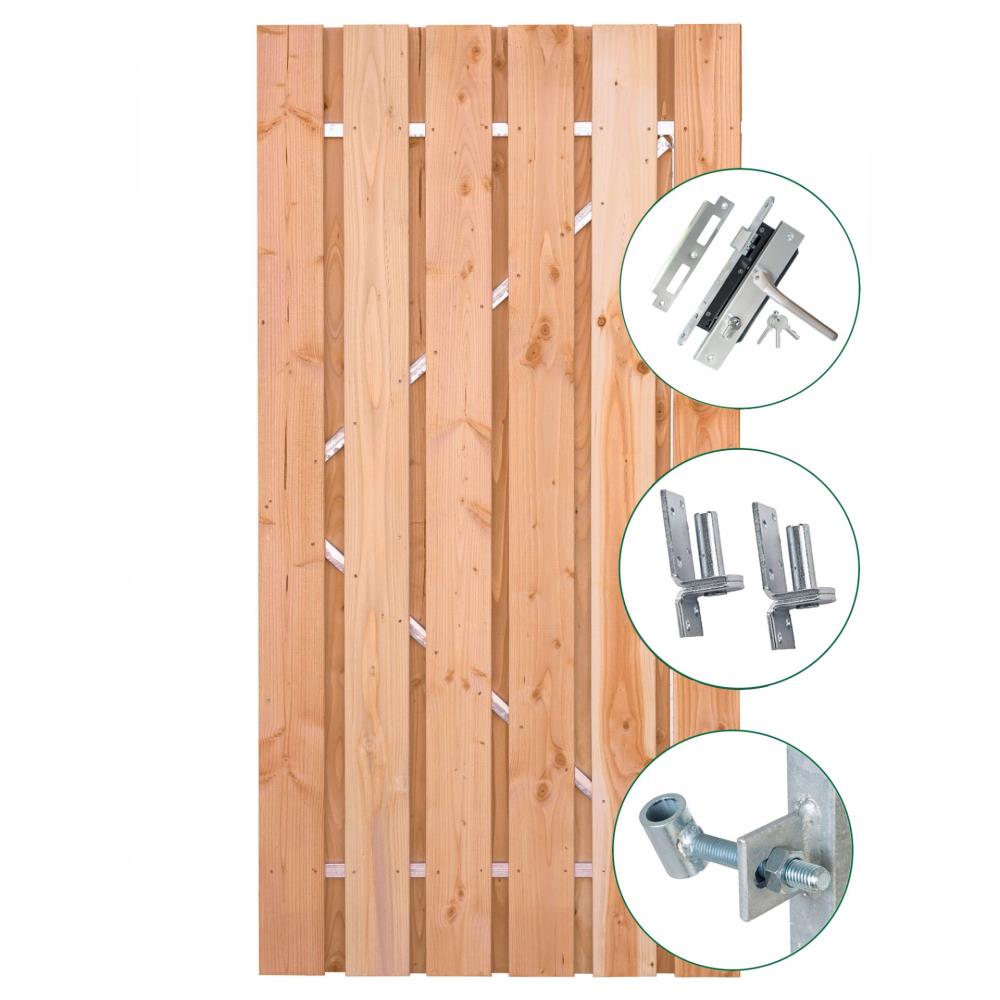 Tuindeur Privacy compleet Douglas 100 cm