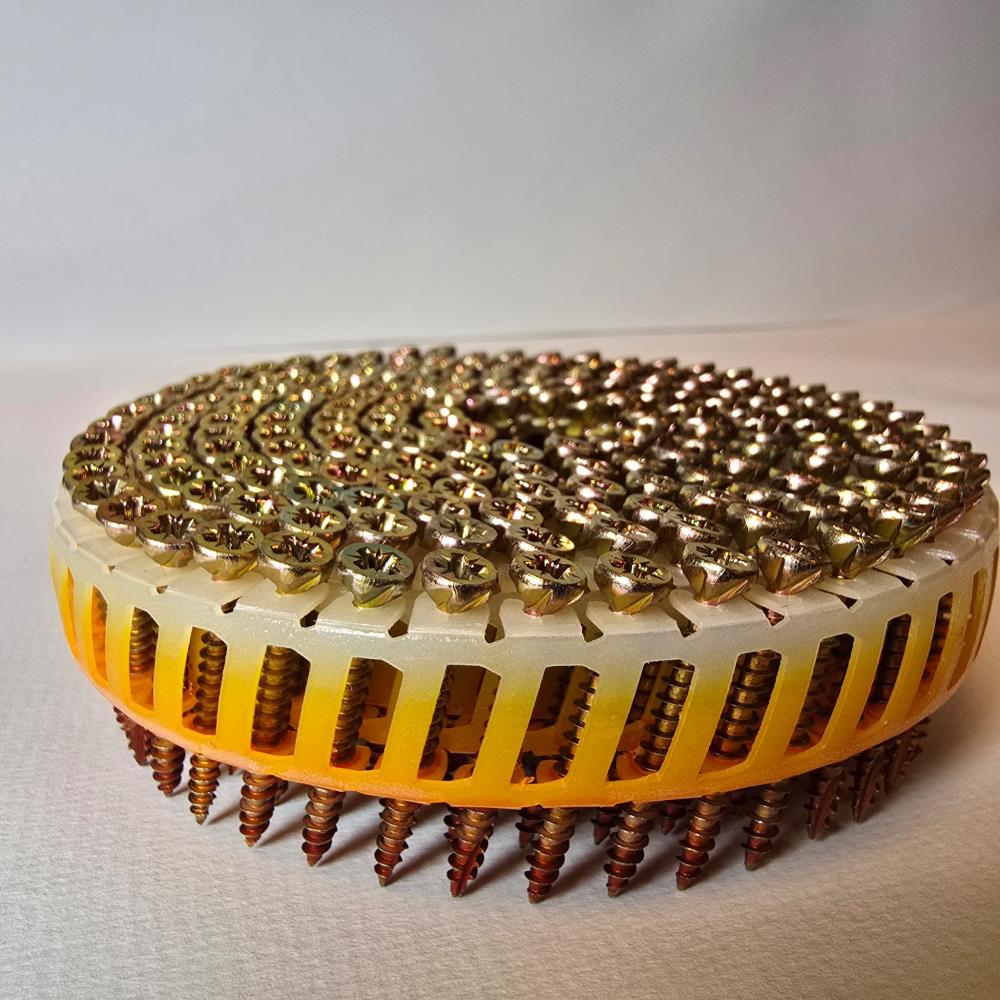 Schroef op rol 4,0x35 mm geel verzinkt