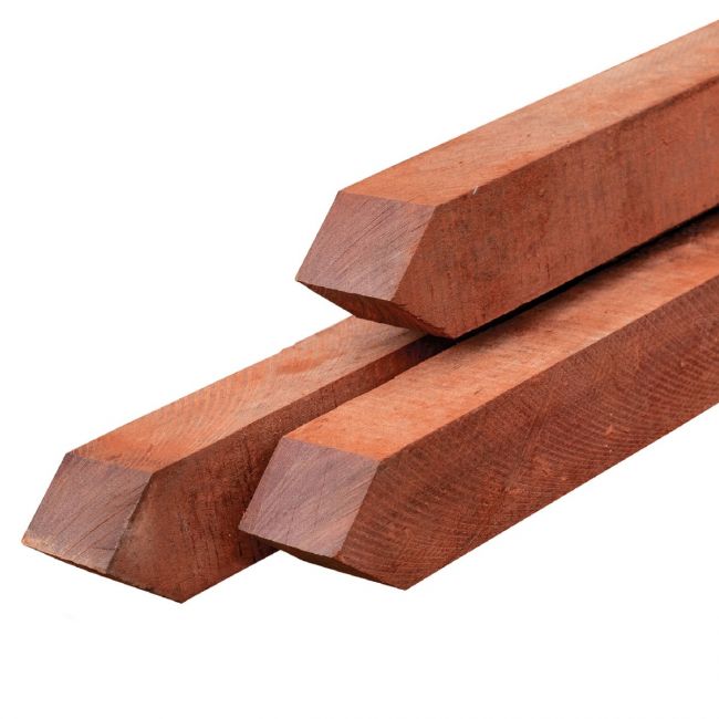 6,8x6,8x100 cm Angelim Vermelho paal glad geschaafd