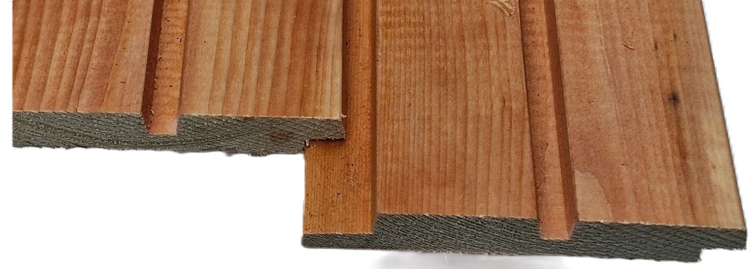 1,8x14,5x360 cm Red Timber Vuren Double Deens rabat halfhouts 70% PEFC