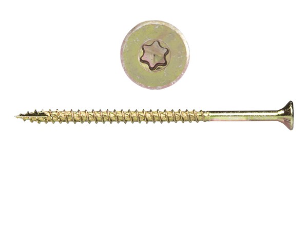 Houtschroef 5,0x50 mm (200) geel verzinkt TX20 Jet-Fast