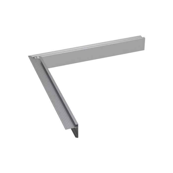 Aluminium Binnenhoek Brute 60 x 64 x 500 mm incl. koppelplaatje