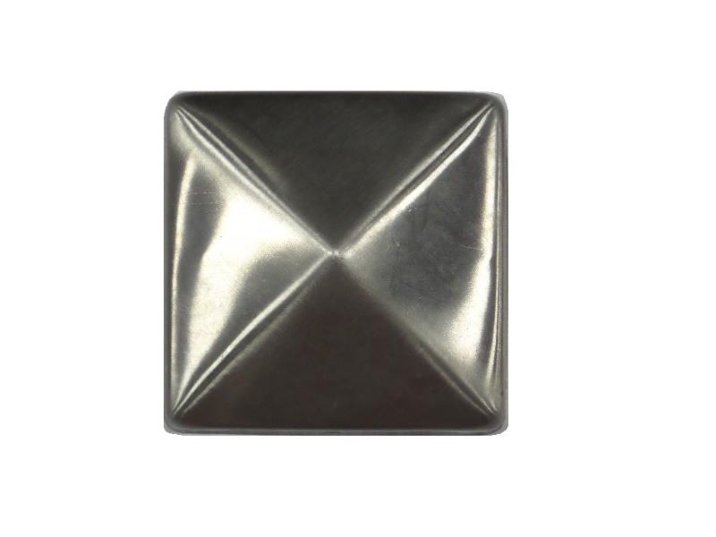 Piramide 9,1x9,1 cm RVS paalornament