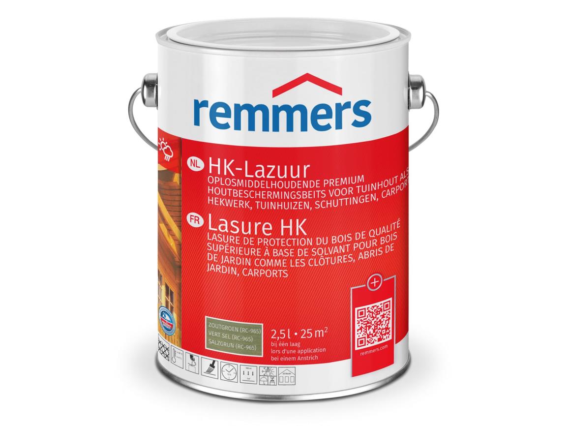 Zoutgroen 2,5 liter HK-Lazuur Remmers