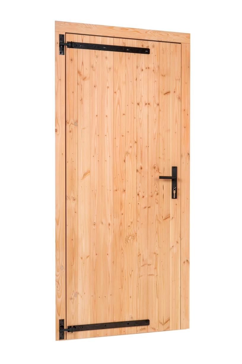 Douglas enkele dichte deur B100 x H205 cm buitenmaat, linksdraaiend