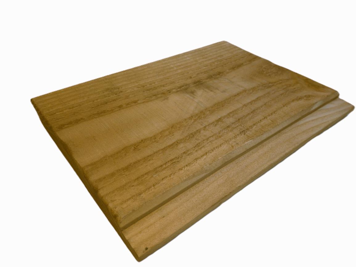 1,8x19,5x570 cm groen geïmpr. Vuren lipverbinding 1 zijde fijnbezaagd FSC Mix 70%