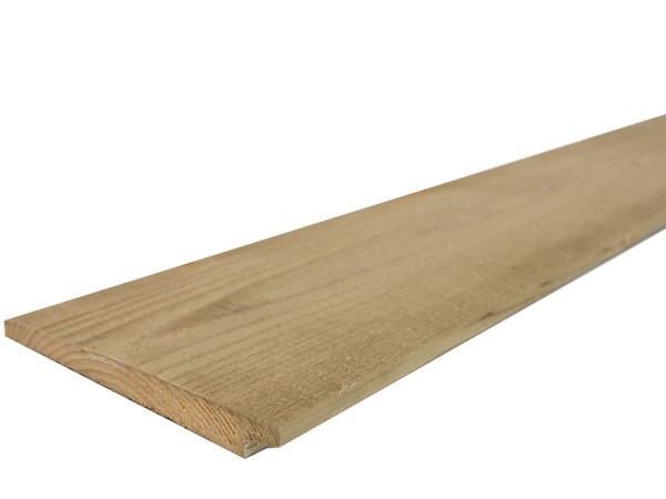 1,8x19,5x400 cm groen geïmpr. Vuren Zweeds rabat met ontspanningsgroeven 70% PEFC ca. 1,2-2,4 cm, 19,5 cm, 400 cm, 70% PEFC