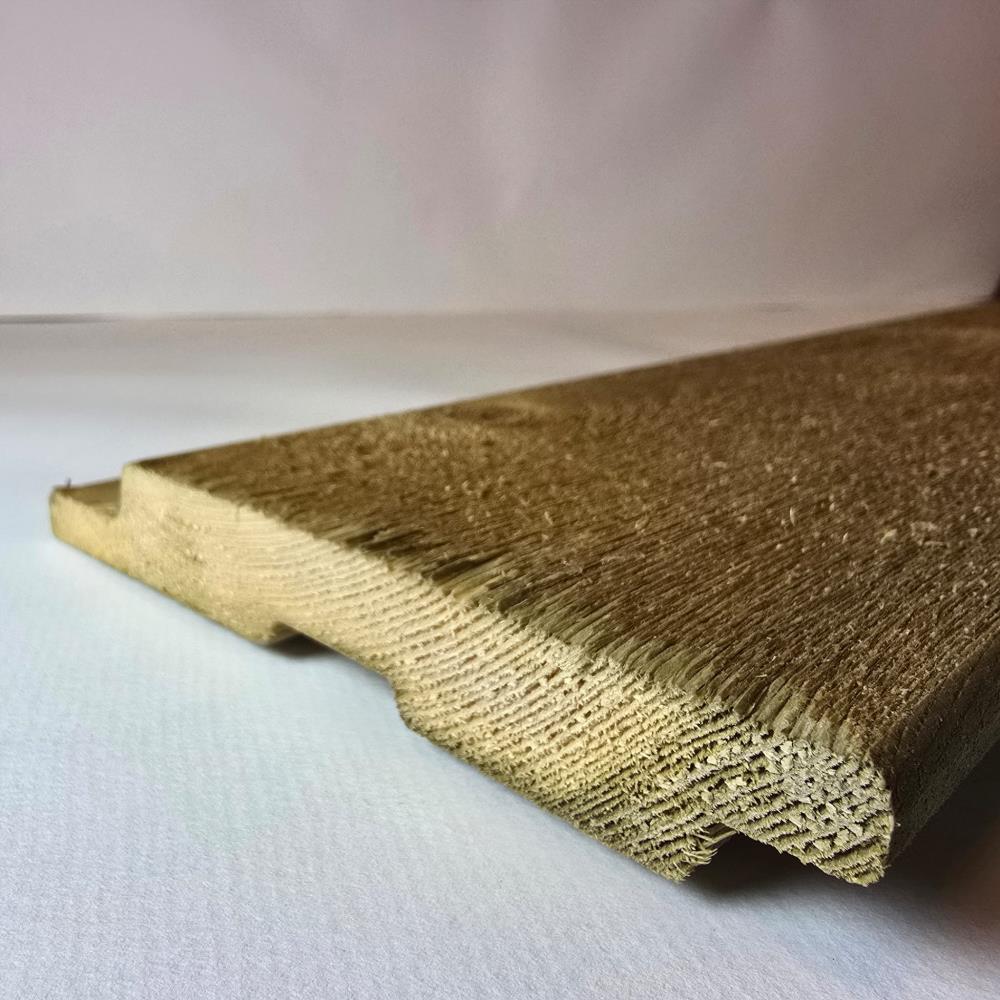 1,8x14,5x510 cm groen geïmpr. Vuren channel side 1 zijde fijnbezaagd FSC Mix 70%