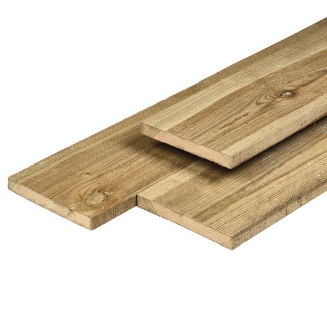 2,8x14,5x420 cm groen geïmpr. Grenen plank FSC Mix 70%