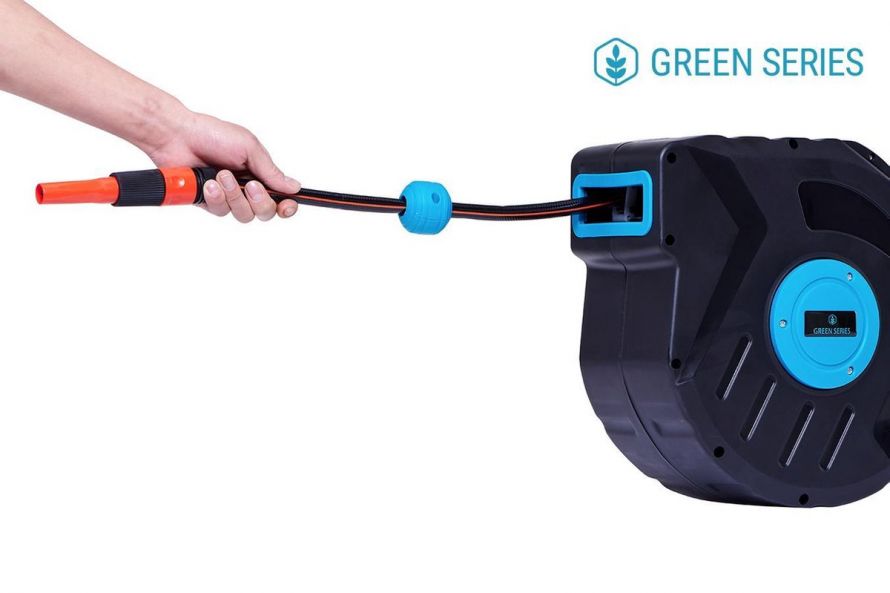 Green Series Tuinslang 20 mtr., muurbevestiging, ingebouwd oprolsysteem *SHOWMODEL*