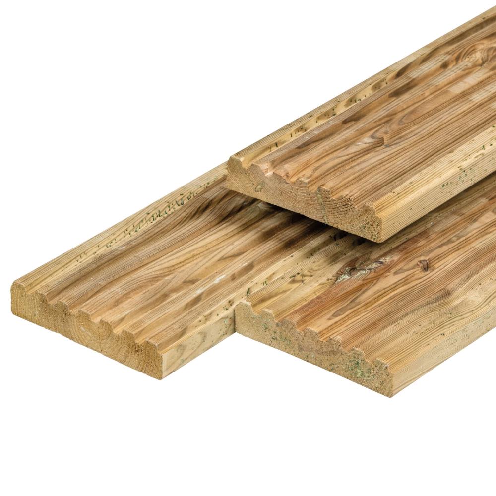 1,9x14,5x210 cm groen geïmpr. Vuren vlonderplank FSC Mix 70%