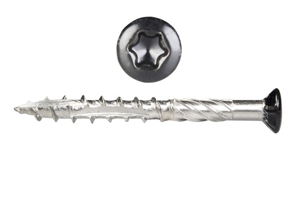 Gevelschroef zwart 5,0x60 mm TX25 RVS (100)