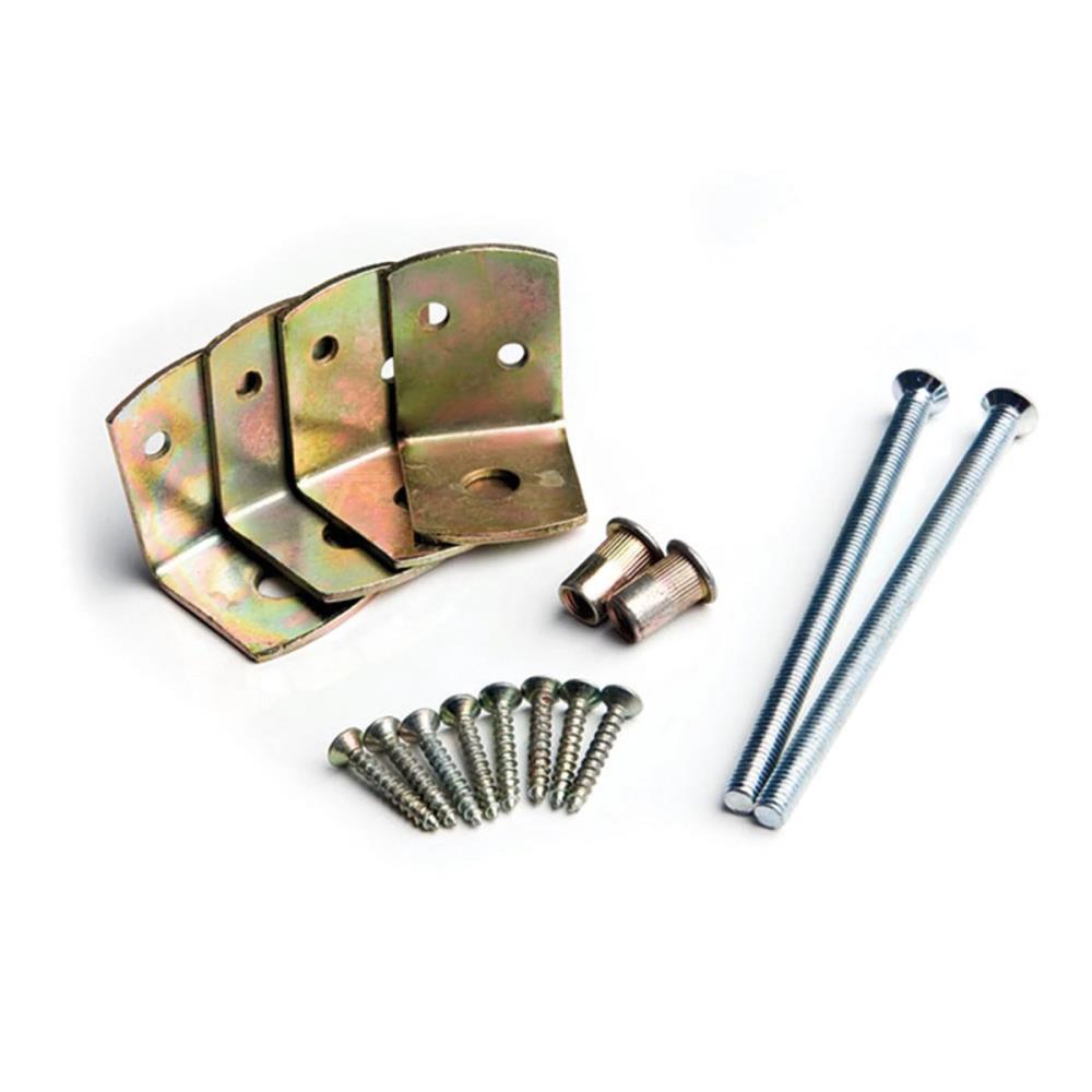 Betonpaal bevestigingsset RVS (4 stuks) geel verzinkt voor 10x10 cm palen t.b.v. betonschutting